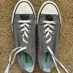 Gray Low Top Converse Sneakers